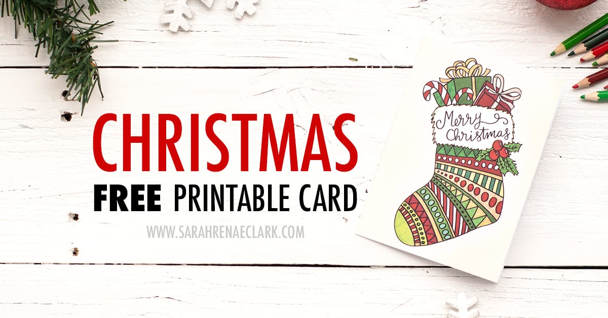 Free Christmas Card Printable Template Coloring Page Christmas Card