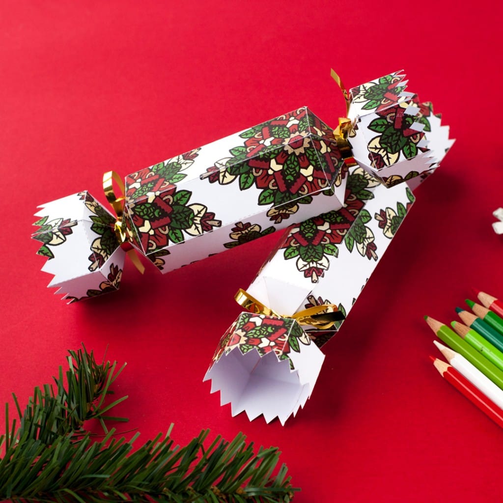 Free Christmas Cracker Template Sarah Renae Clark Coloring Book 