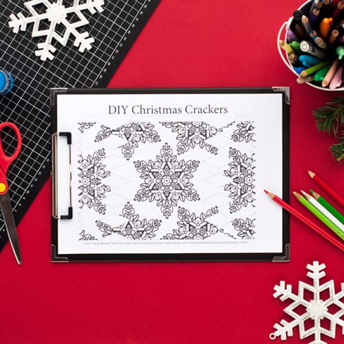 Step 1 // How to make a DIY Christmas Cracker with this easy tutorial and free cracker template! // www.sarahrenaeclark.com/christmas-cracker