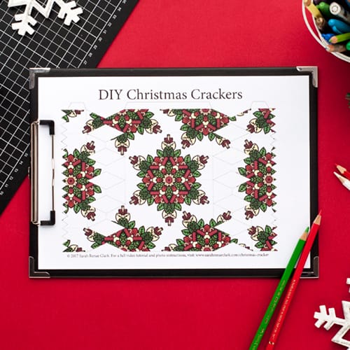 Step 2 // How to make a DIY Christmas Cracker with this easy tutorial and free cracker template! // www.sarahrenaeclark.com/christmas-cracker