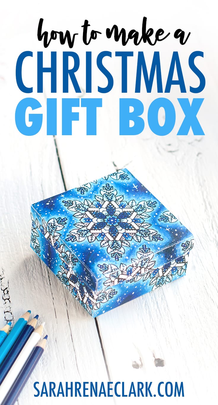 Learn how to make a Christmas gift box with this printable template and step-by-step tutorial. Read more at www.sarahrenaeclark.com/christmas-gift-box