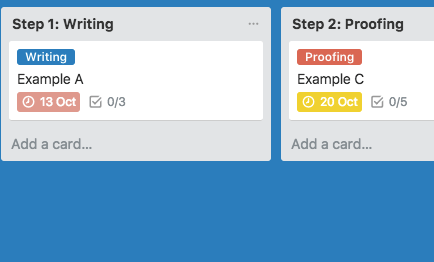 How to create a blog editorial calendar with Trello - lists