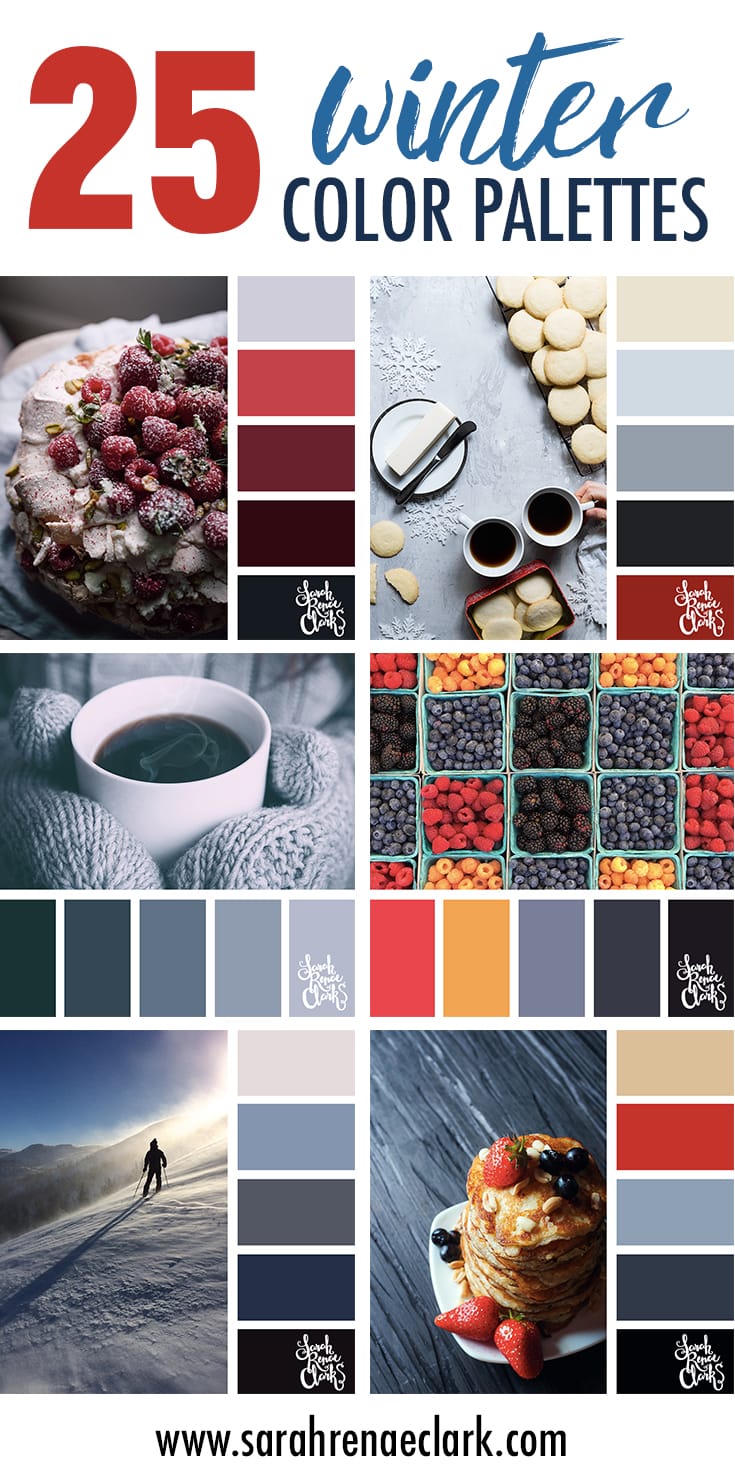 25 Winter Color Schemes | Click for more winter color combinations, mood boards and seasonal color palettes at http://sarahrenaeclark.com #color #colorscheme #colorinspiration