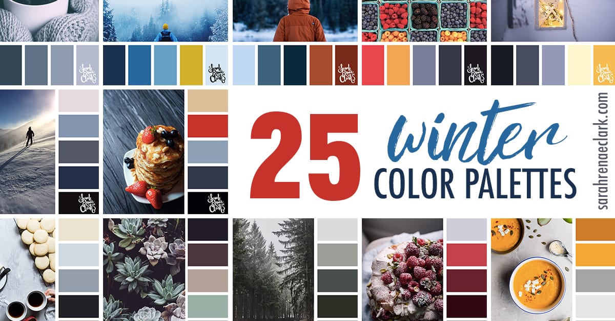 25 Winter Color Schemes | Click for more winter color combinations, mood boards and seasonal color palettes at https://sarahrenaeclark.com #color #colorscheme #colorinspiration