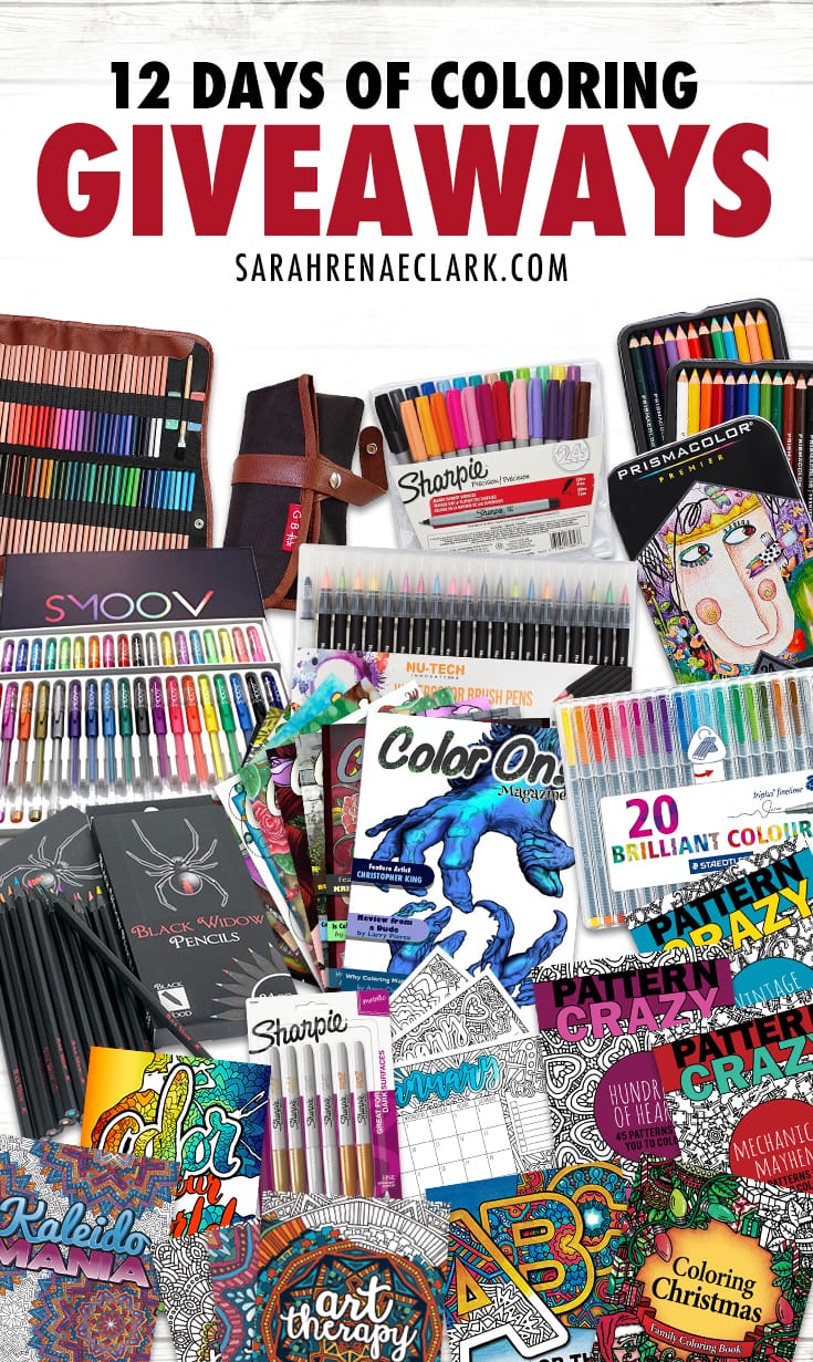 Over $300 in prizes for coloring book lovers in this huge giveaway! Enter at sarahrenaeclark.com/win