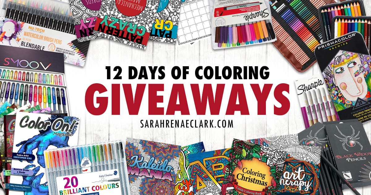 Over $300 in prizes for coloring book lovers in this huge giveaway! Enter at sarahrenaeclark.com/win