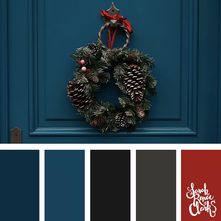 Blue color scheme // Christmas Color Schemes // Click for more Christmas color palettes, mood boards and color combinations at https://sarahrenaeclark.com #color #colorscheme #colorpalette