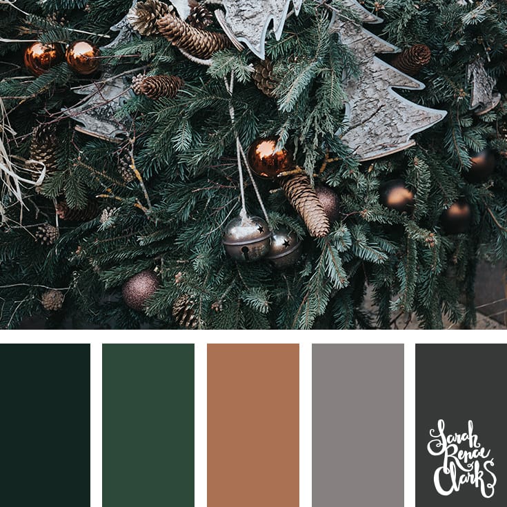 Christmas tree colors // Christmas Color Schemes // Click for more Christmas color palettes, mood boards and color combinations at https://sarahrenaeclark.com #color #colorscheme #colorpalette