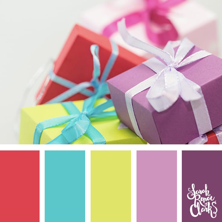 Christmas gifts // Christmas Color Schemes // Click for more Christmas color palettes, mood boards and color combinations at https://sarahrenaeclark.com #color #colorscheme #colorpalette