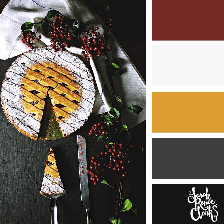 Christmas pie // Christmas Color Schemes // Click for more Christmas color palettes, mood boards and color combinations at https://sarahrenaeclark.com #color #colorscheme #colorpalette