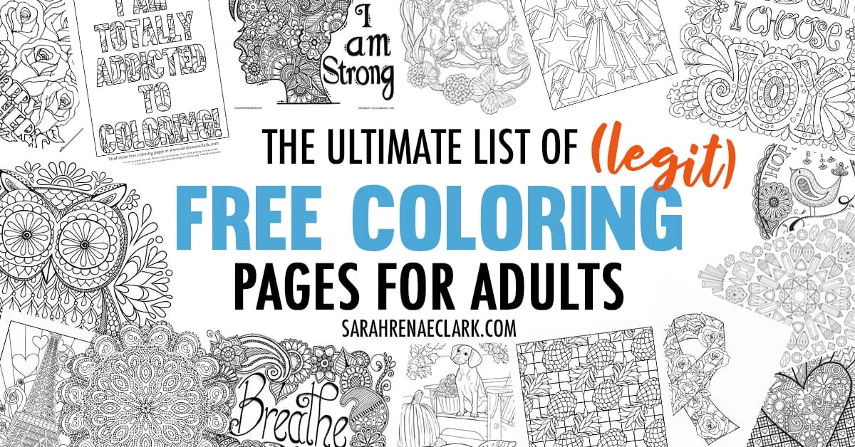 the ultimate list of legit free coloring pages for adults