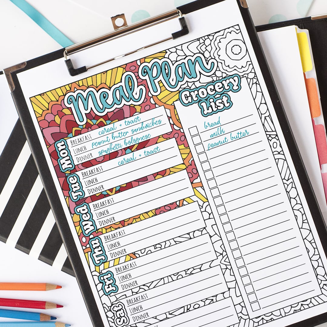 Weekly Meal Planner Printable / Family meal planning PDF ...