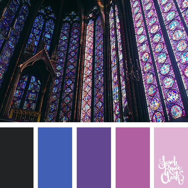 Blue and purple color inspo | 25 color palettes inspired by the PANTONE color trend predictions for Spring 2018 - Use these color schemes as inspiration for your next colorful project! Check out more color schemes at www.sarahrenaeclark.com #color #colorpalette