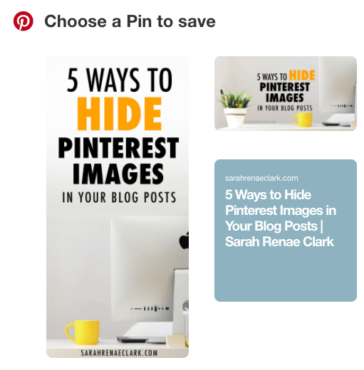 5 Ways to Hide Pinterest Images in Your Blog Posts