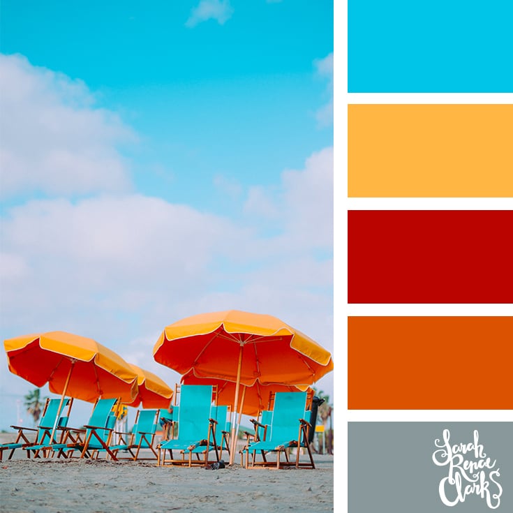 Bright beach colors