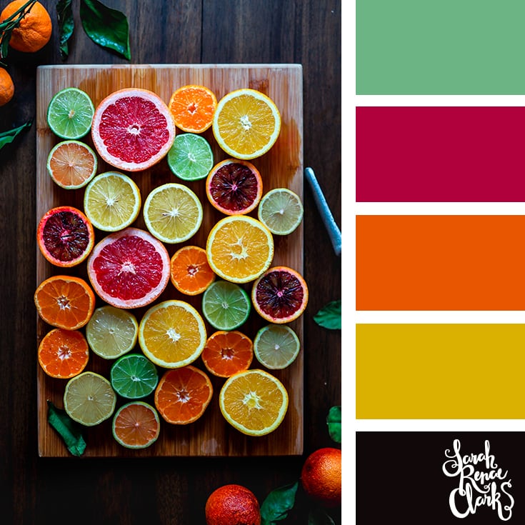 Bright citrus color scheme