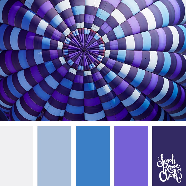 purple blues color combo