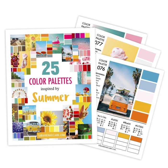 25 Color Palettes Inspired by Summer | Printable PDF color guide