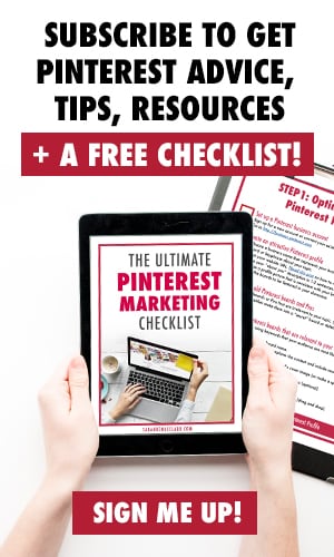 Subscribe to get Pinterest advice,tips, resources + a free checklist