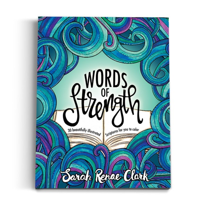 Words of Strength - Printable Adult Coloring Book