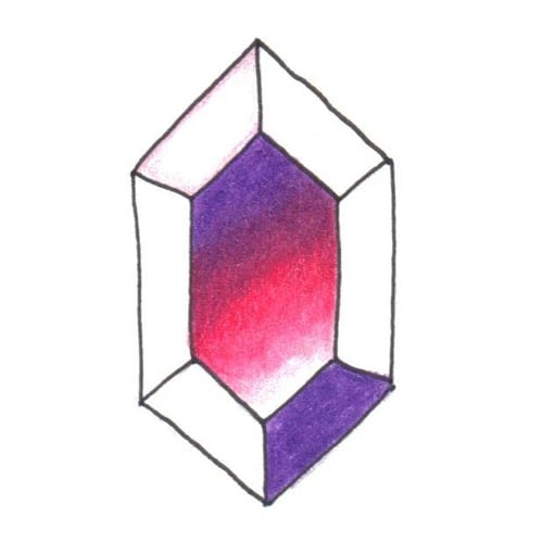 9-12 Intro to Colored Pencils + Faceted Gemstone Colored Pencil