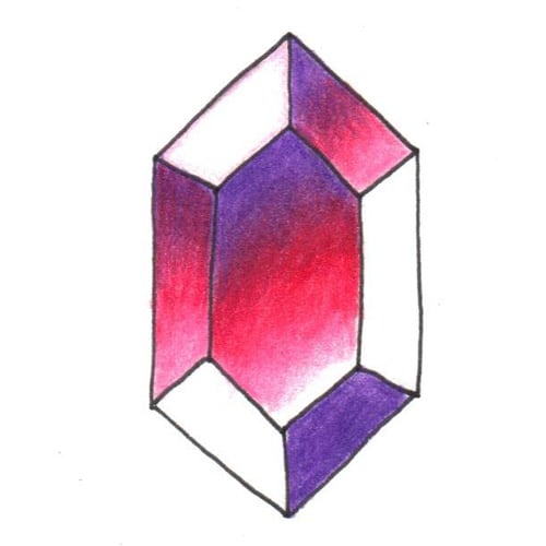 9-12 Intro to Colored Pencils + Faceted Gemstone Colored Pencil