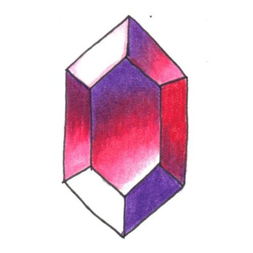 9-12 Intro to Colored Pencils + Faceted Gemstone Colored Pencil