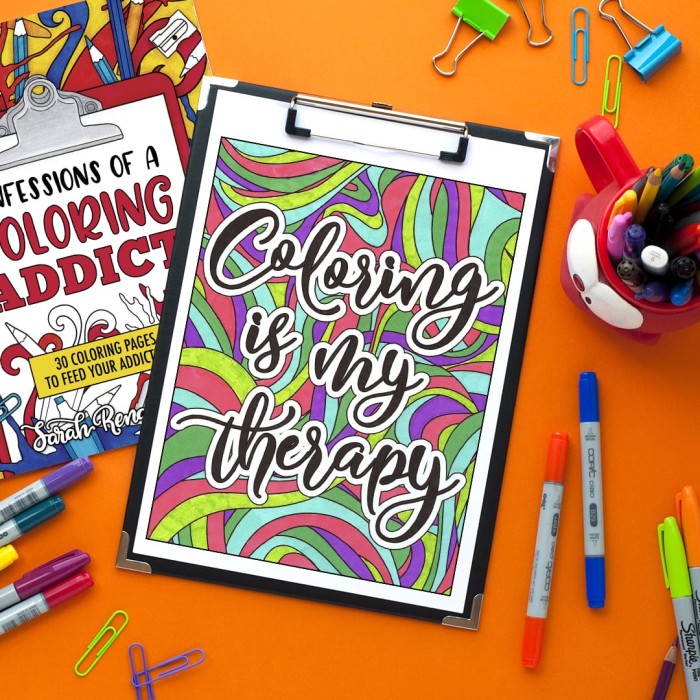 coloring is my therapy - colored by Anna Weaver Hurtt