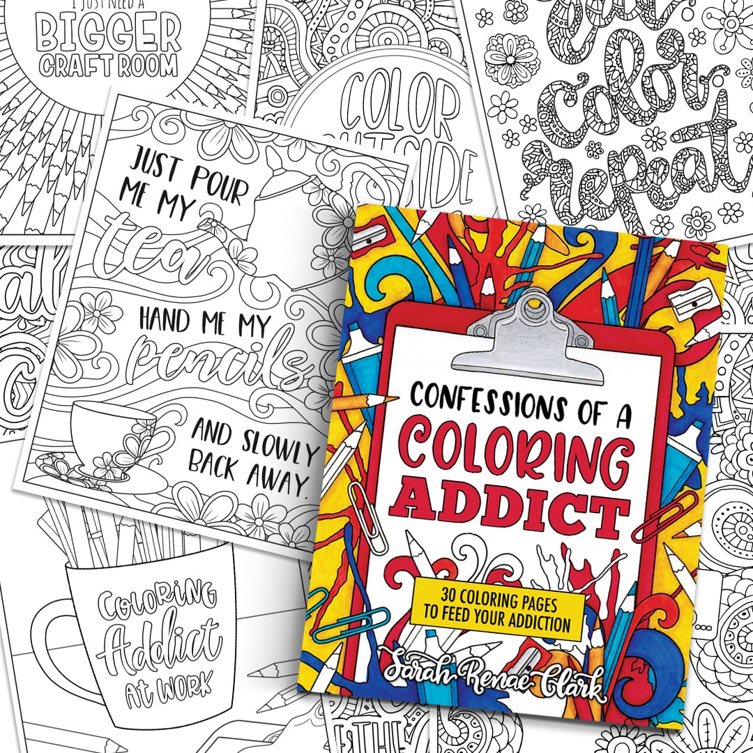 Confessions of a Coloring Addict - Printable Adult Coloring Book