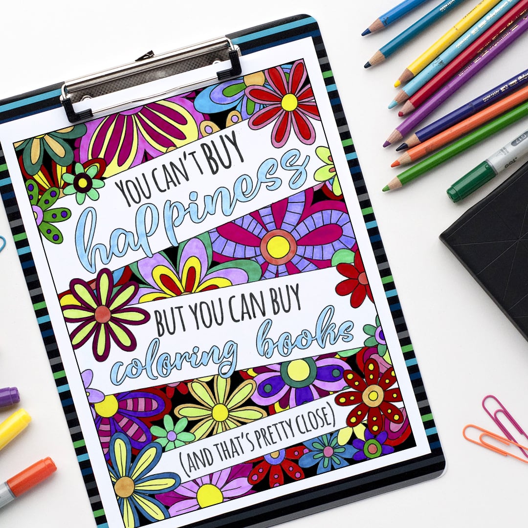 You can't buy happiness, but you can by coloring books (and that's pretty close). Colored by Emma Turnbull