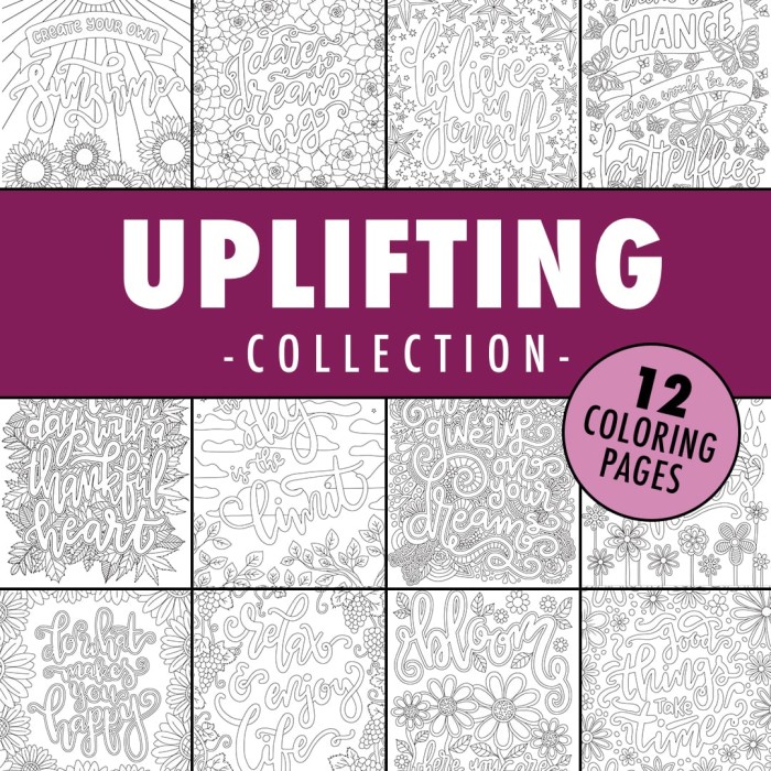 uplifting coloring page collection