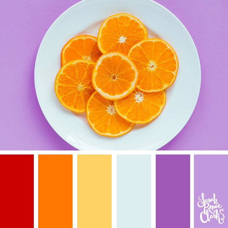 Color Palette Red Orange Yellow Purple Sarah Renae Clark Coloring Book Artist And Designer