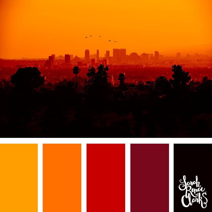 Color Palette - yellow, orange, red, black