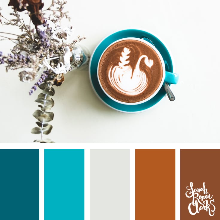 Color Palette - Teal, gray, brown