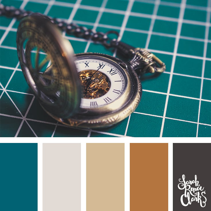 Color Palette - Teal, brown, gray