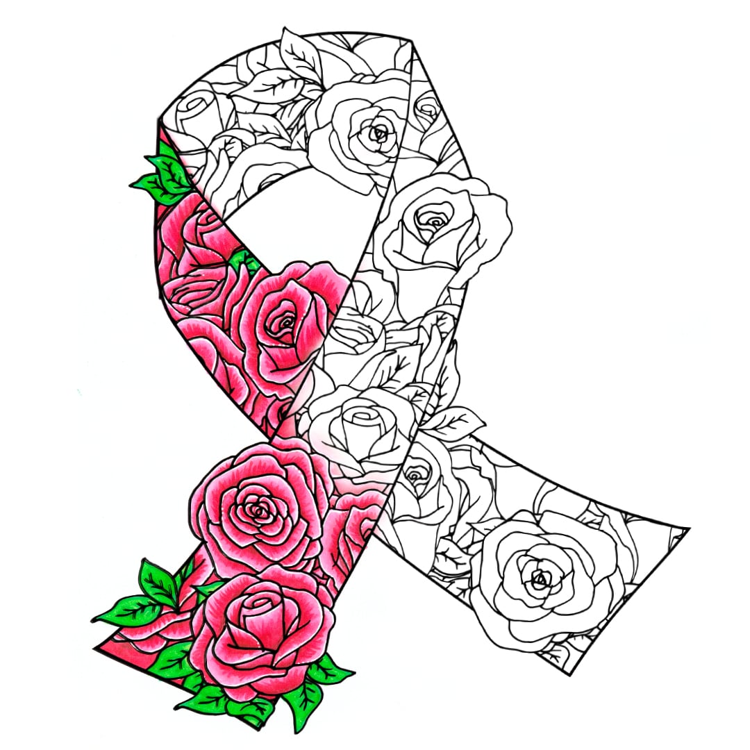 awareness ribbon coloring page