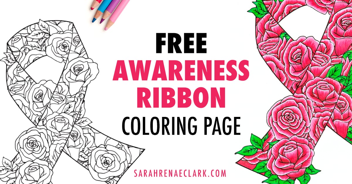 Promotional Awareness Ribbon Adult Coloring Book And 6-Color