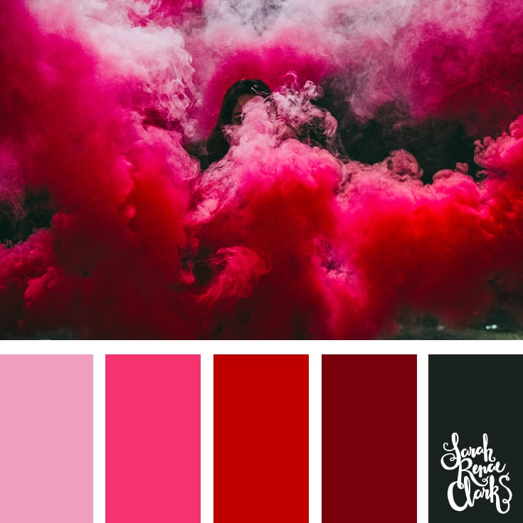 Pink smoke color palette
