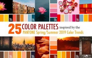 25 Color Palettes Inspired by the Pantone Color Trend Predictions for Spring/Summer 2019