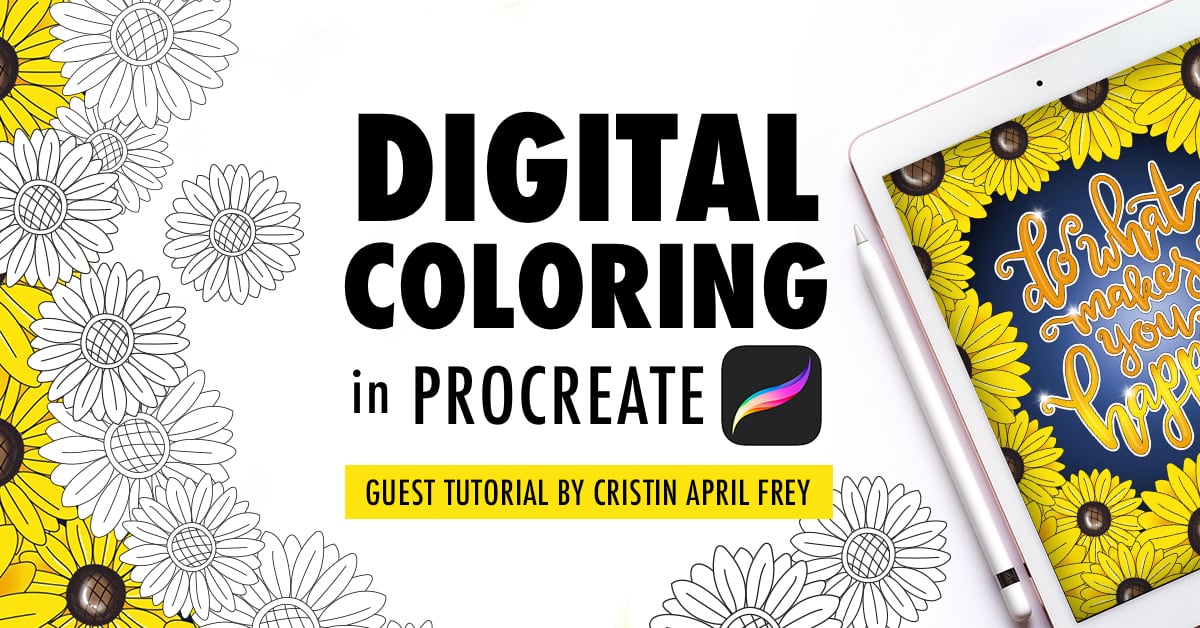 Download Digital Coloring In The Procreate App Adult Coloring Tutorial