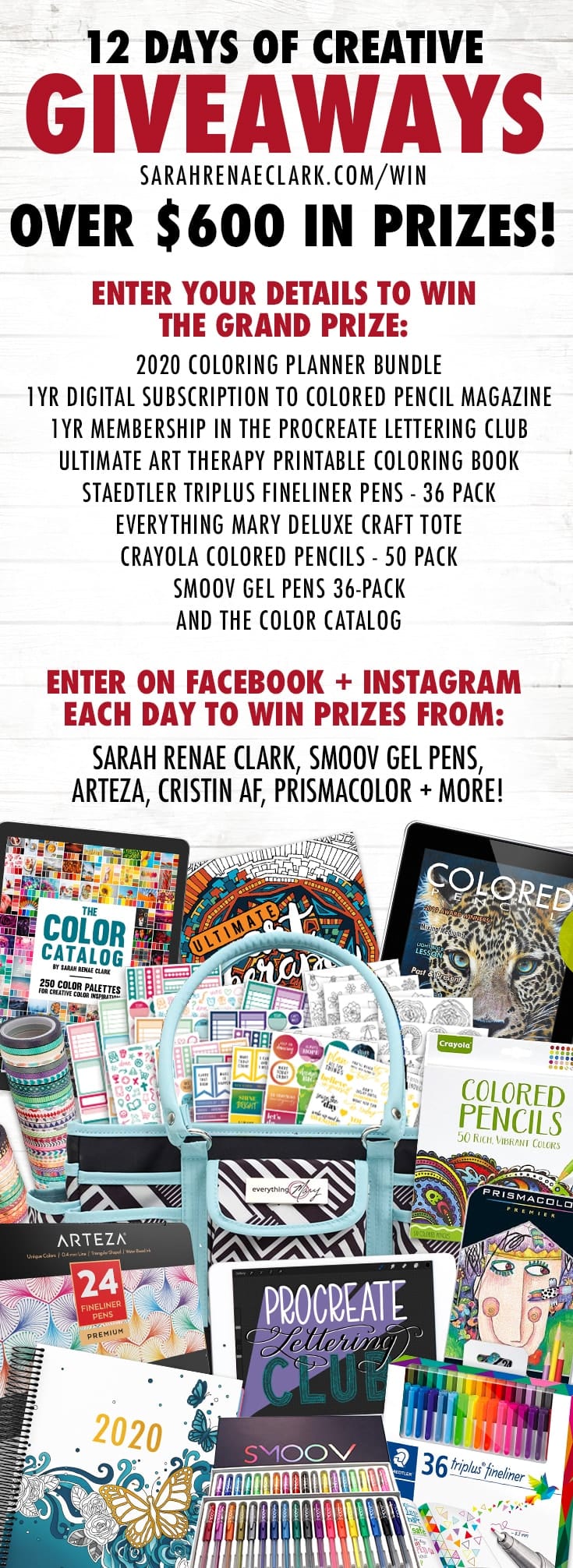 12 Days of Creative Giveaways: Over $600 in prizes to be won
