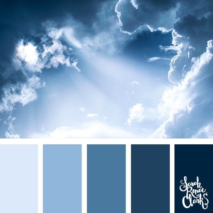 25 Color Palettes Inspired by Spectacular Skies & PANTONE Classic Blue