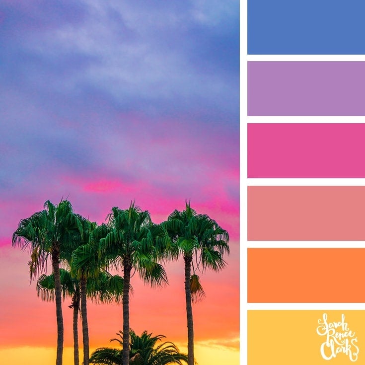 Tropical Sunset 25 Color Palettes Inspired By Spectacular Skies Sarah Renae Clark 9266