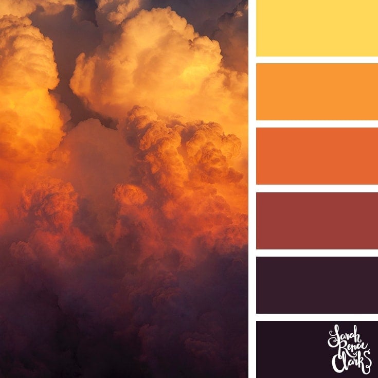 Color Palette 371 - Fiery Clouds 