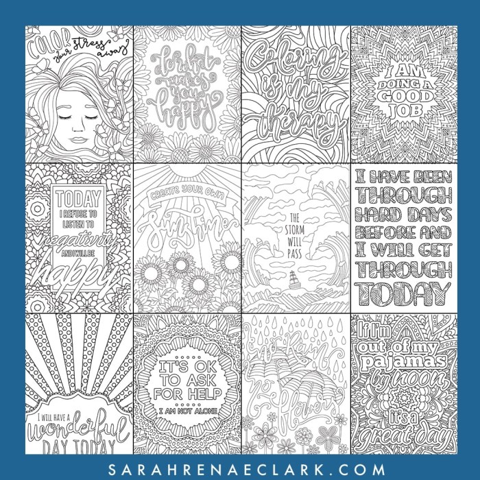 Adult Coloring Pages - Quarantine Collection: Color You Stress Away