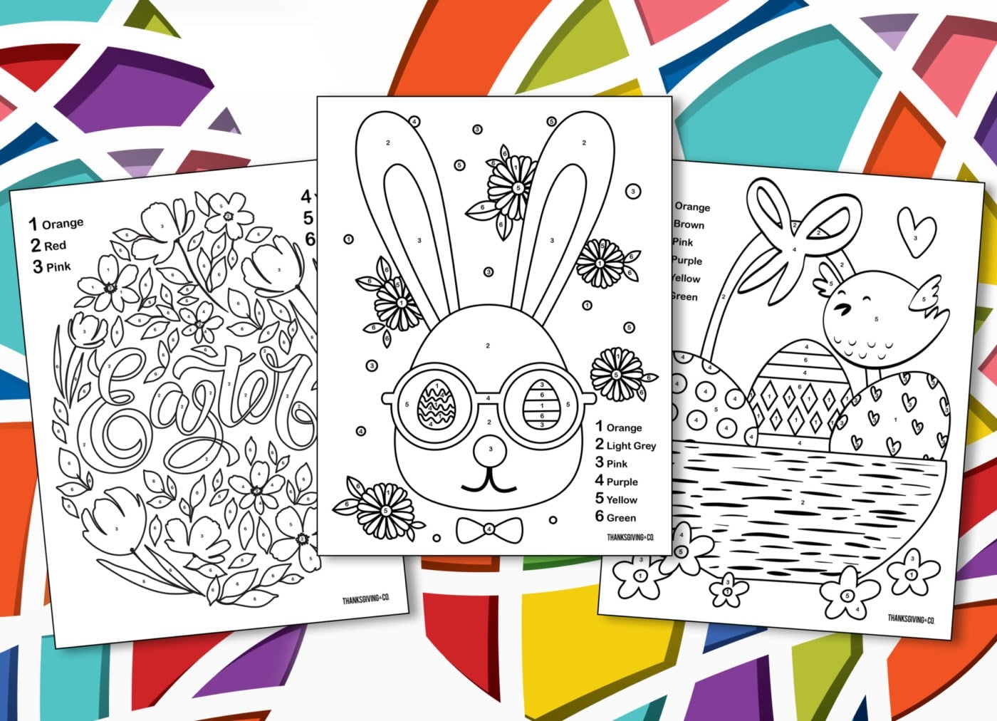 13. 3 Color-by-number Easter activities for kids