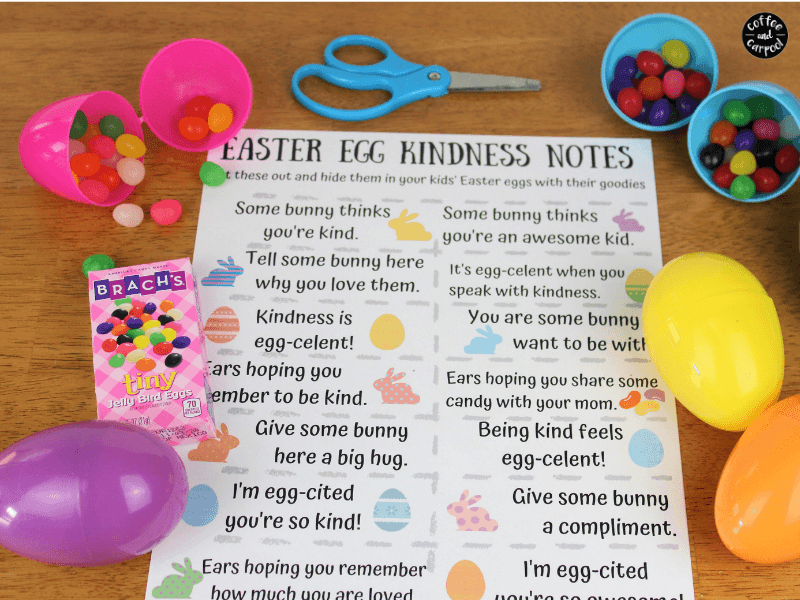 15. Easter egg kindness notes