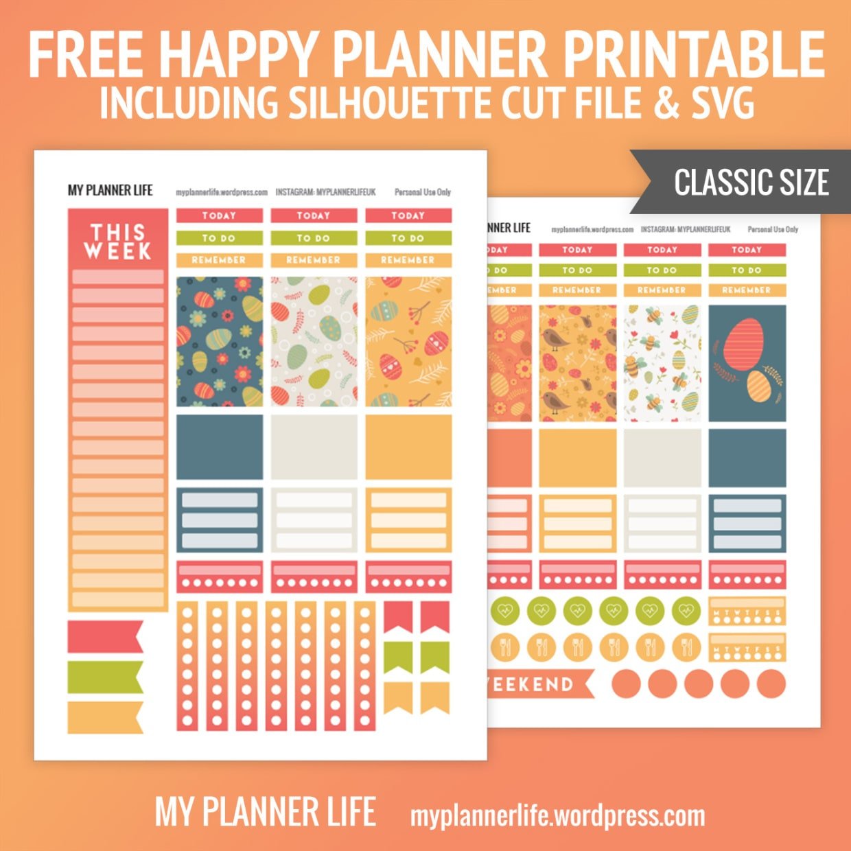 21. Free printable planner stickers for Easter