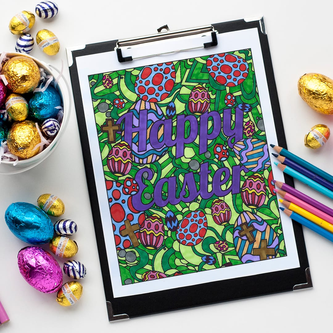 3. Free Easter coloring page