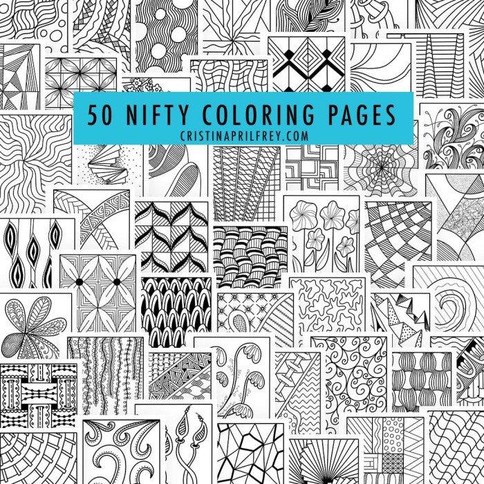 Free adult coloring pages: 50 Nifty Geometric Coloring Pages